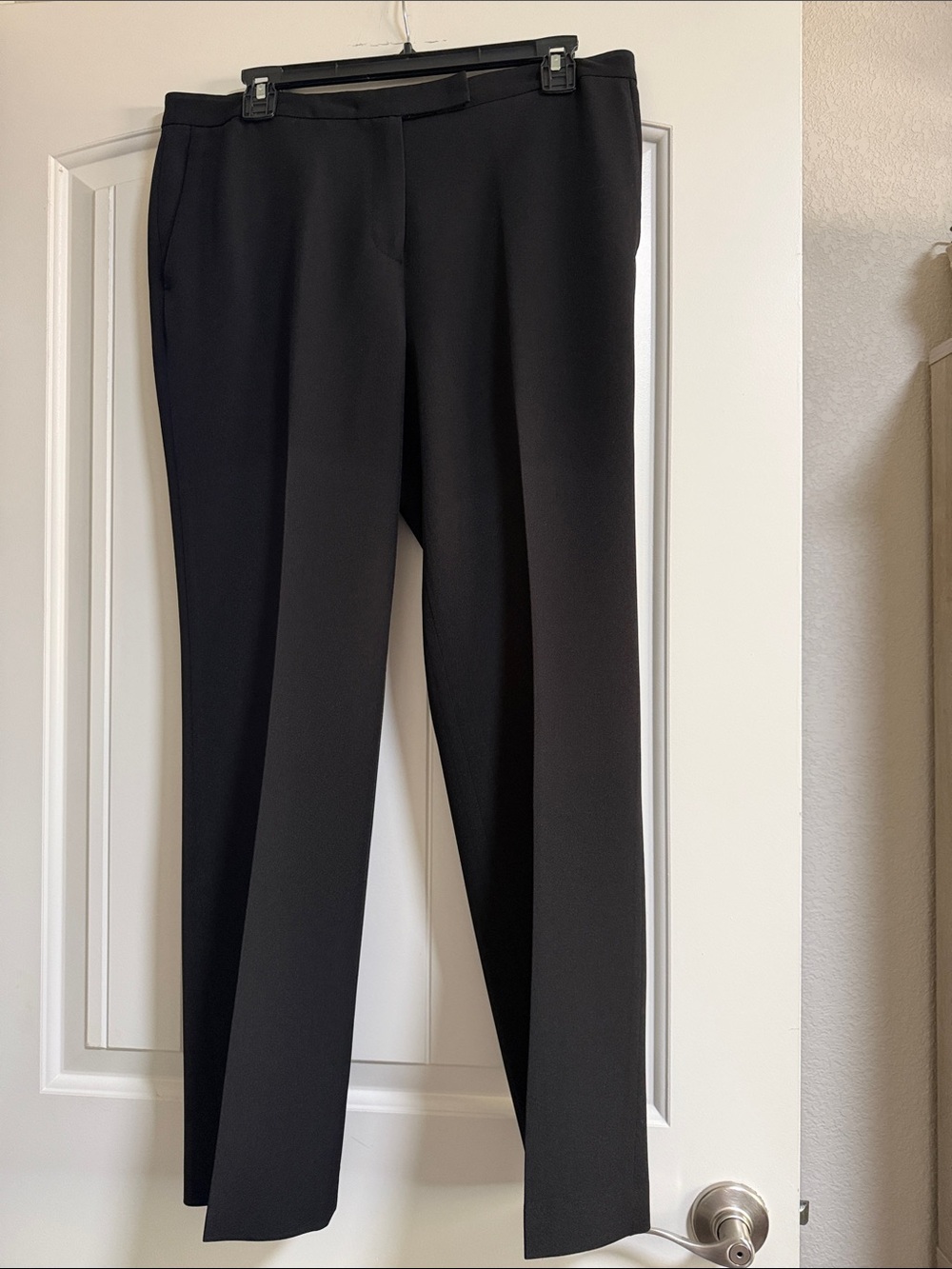 Kasper Black Straight-Leg Dress Trousers